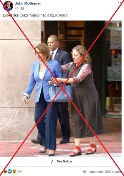 Manipulated photo used to falsely portray Pelosi as drunk